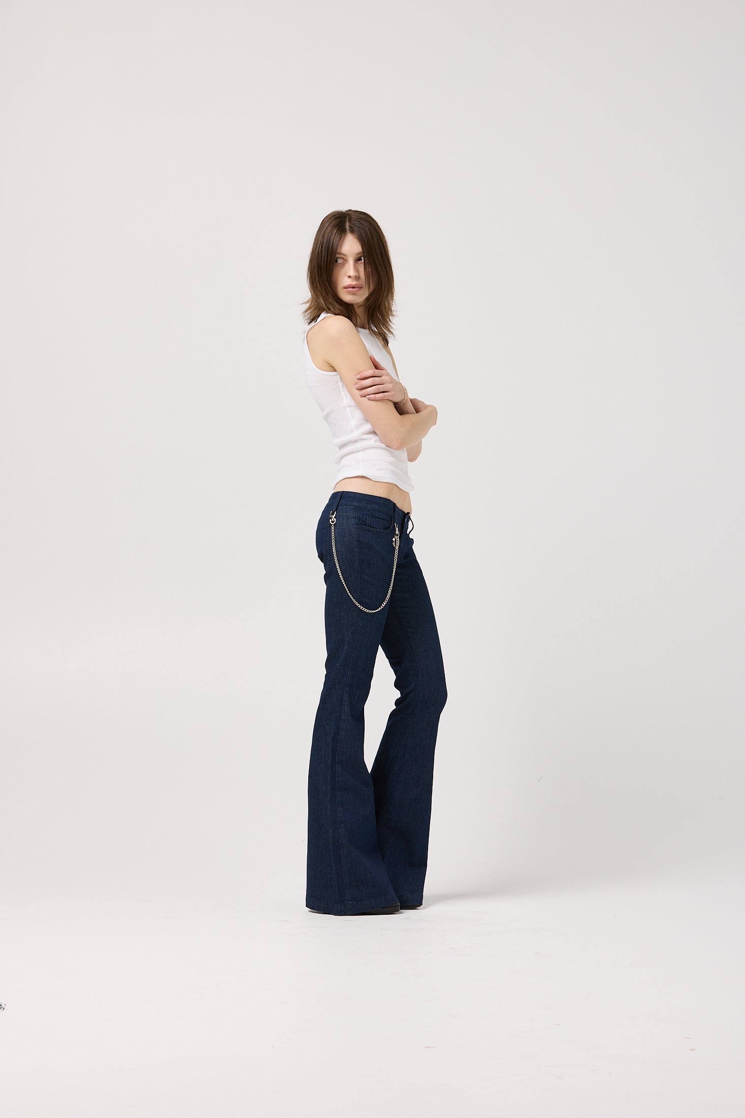 Low-rise bootcut jean with 34 inch inseam in organic stretch denim – The Instigator