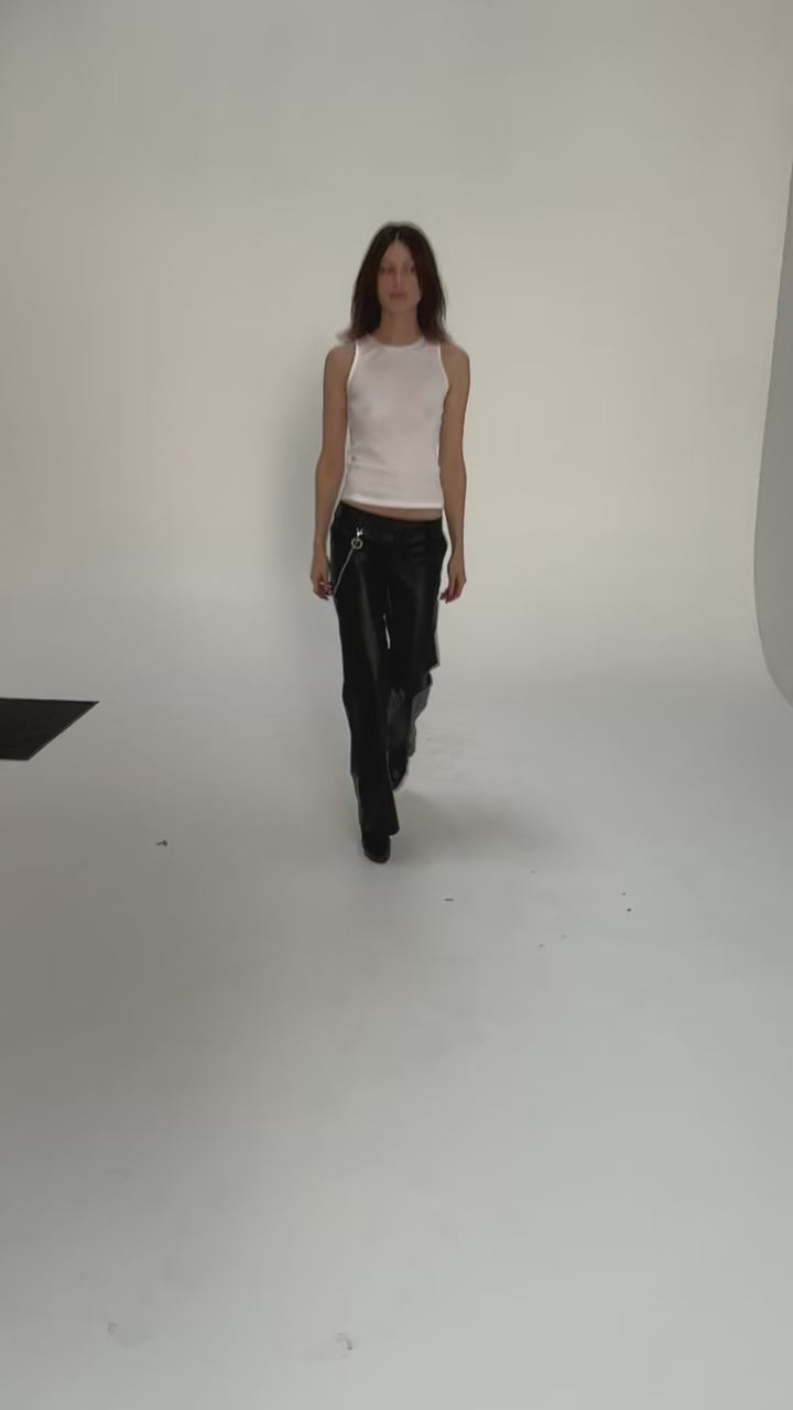 The Stage Pant | Vegan Leather Low-Rise Trouser
